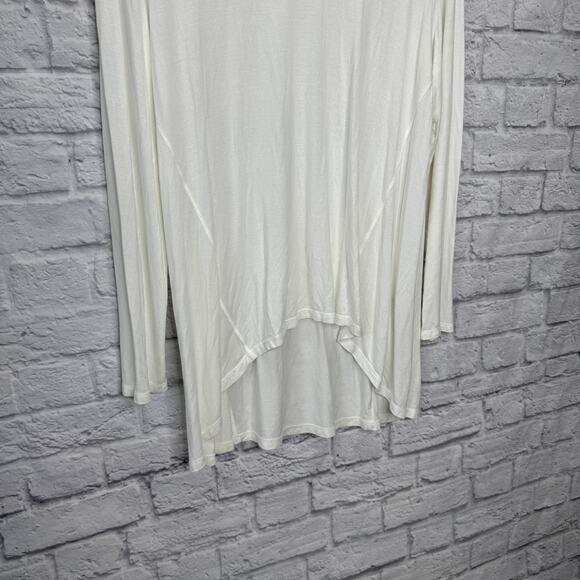 Soft Surroundings Tunic Top Size XL White V-Neck Hi-Lo Hem Long Sleeve Boho - Picture 2 of 6